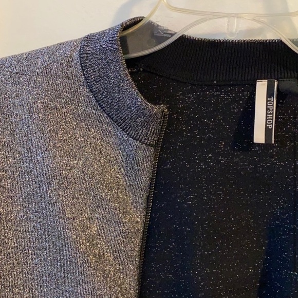 Topshop silver bomber jacket size 8 - Picture 3 of 3